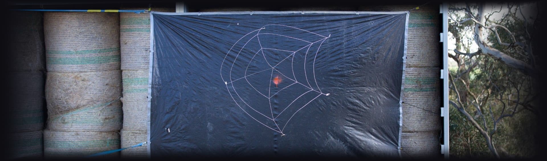 EDAM-40 entanglement net fully deployed during range testing